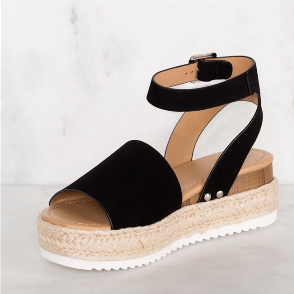 Black Topic Espadrille ankle strap sandal - Picture 9 of 10